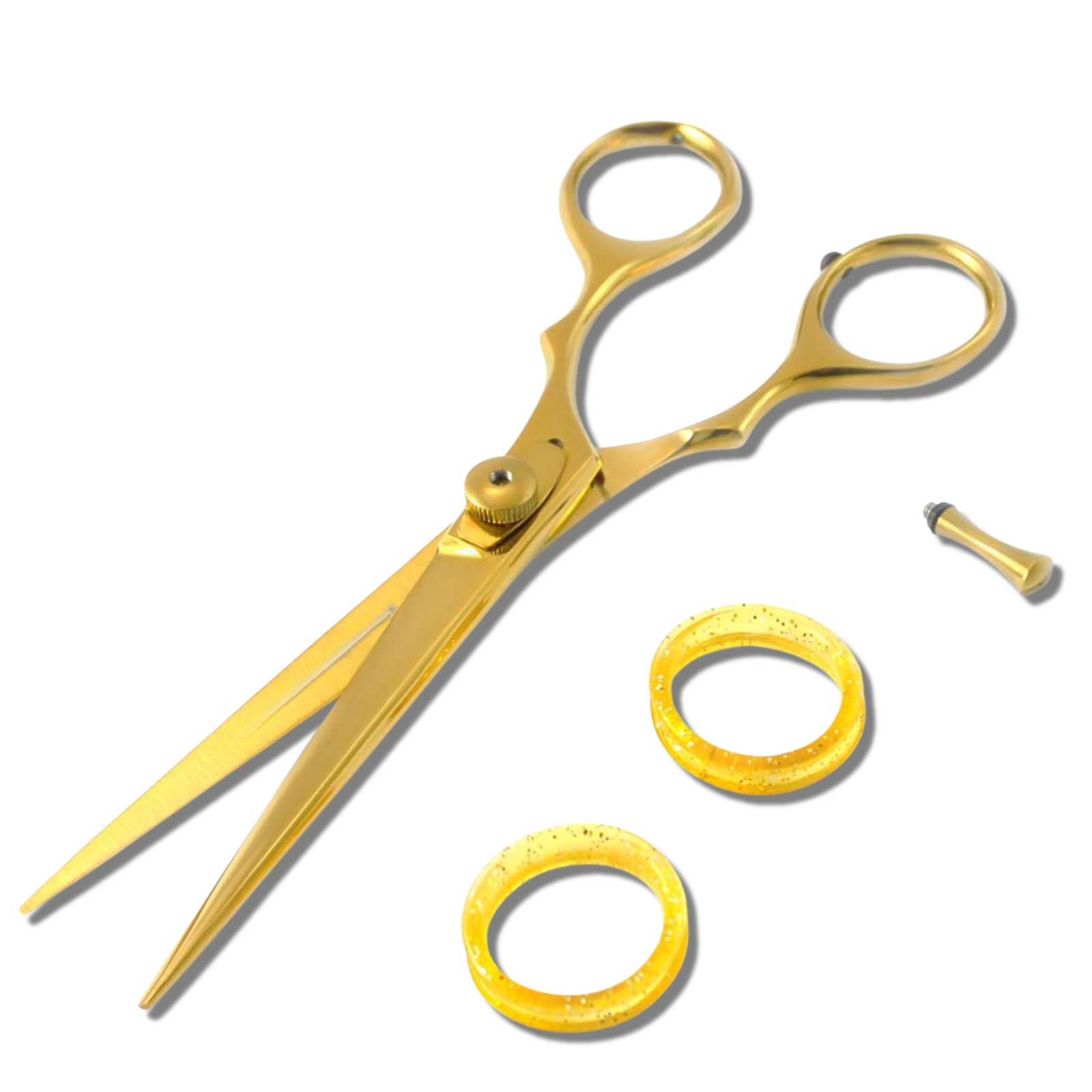 Barber Scissors 6 Inch Gold Hair Cutting Shears Stainless Steel