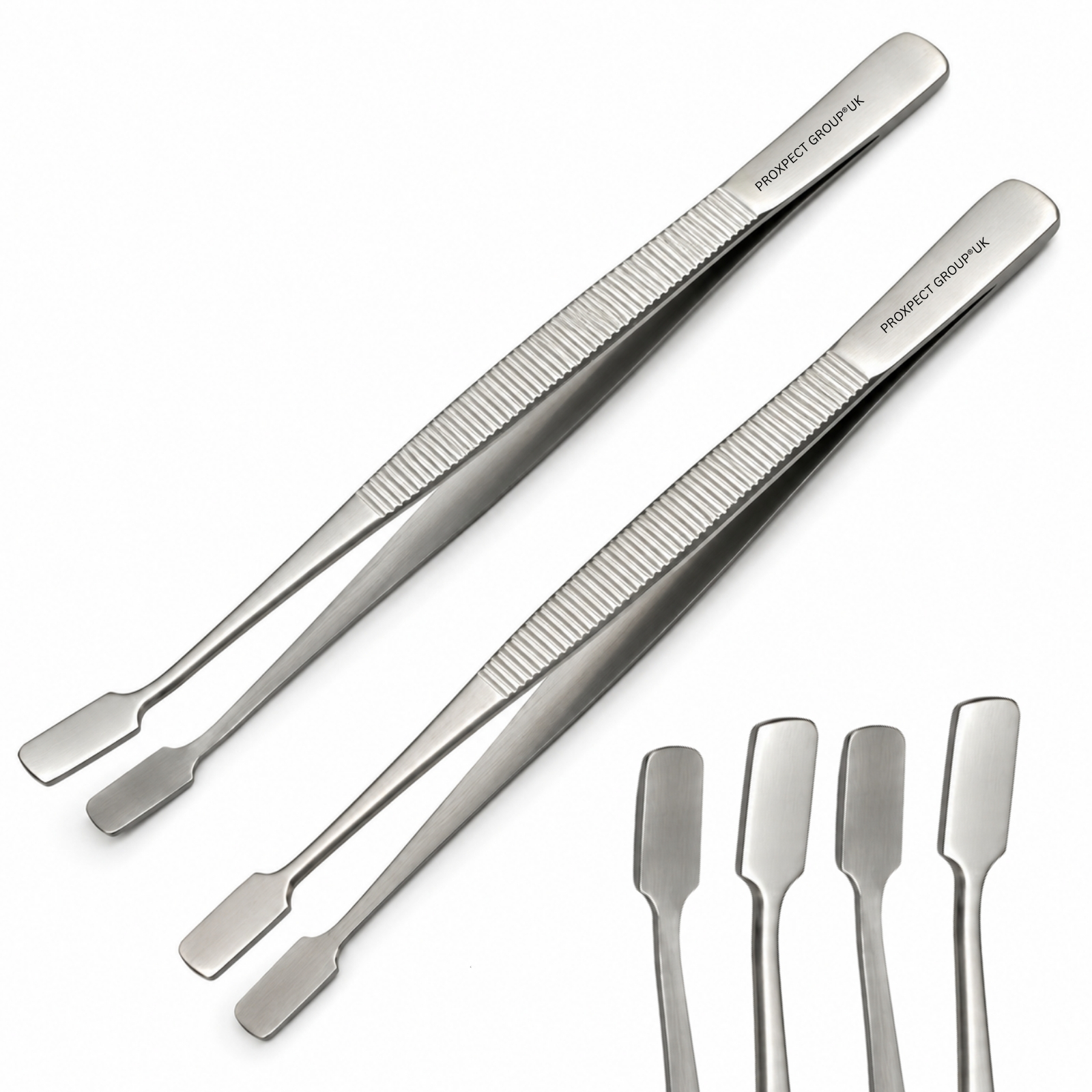 2 Pcs Cover Glass Tweezers Set