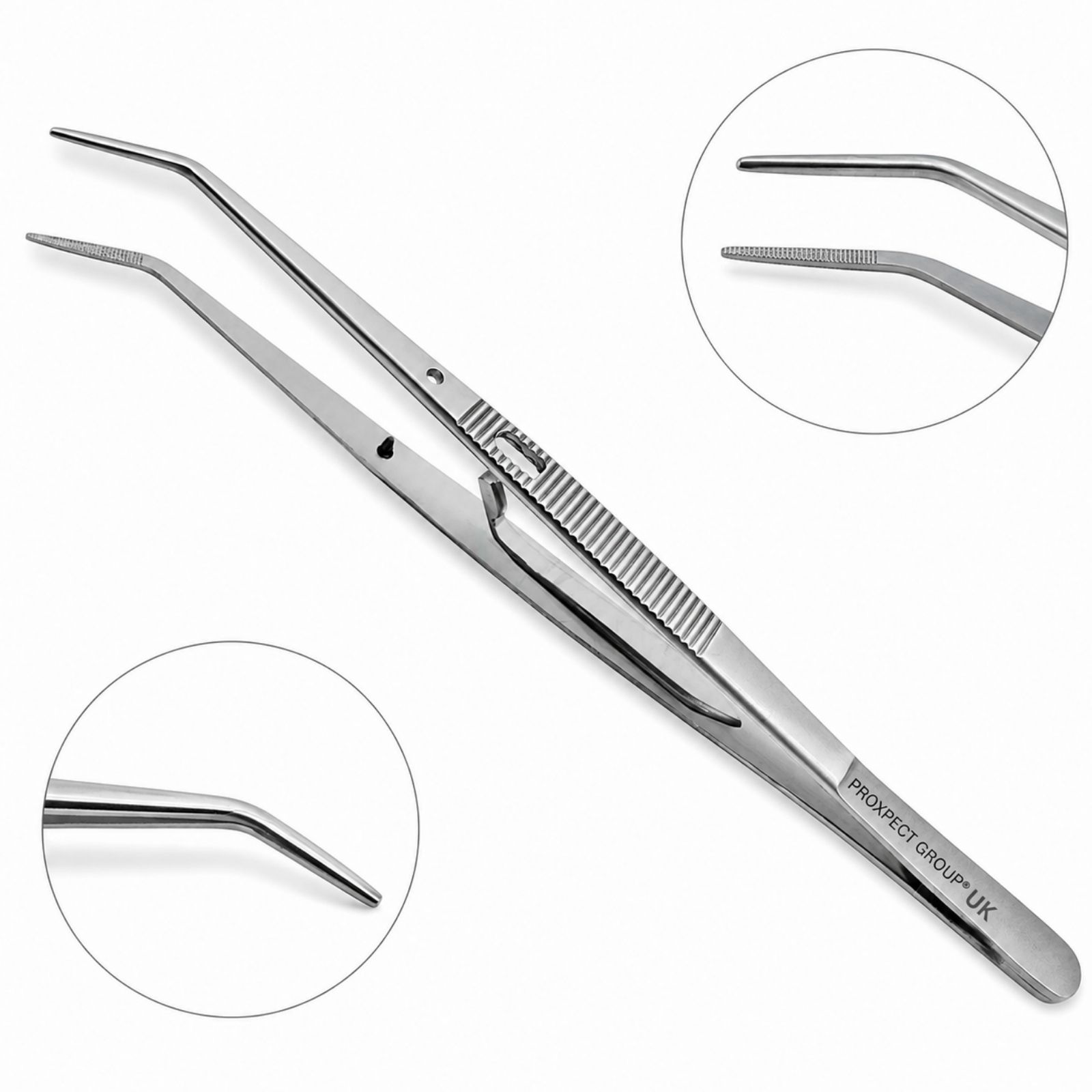 Self-Locking Tweezer Surgical Forceps Tissue Grasping Instrument